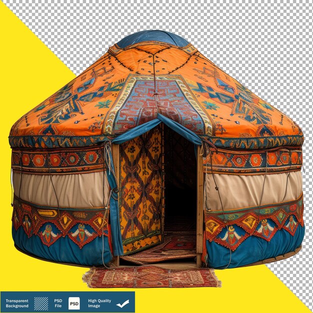 Photo Image of a Yurt on White Background PNG PSD transparent background PNG PSD