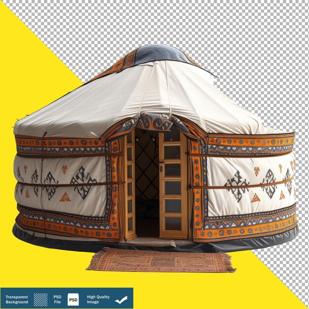 Photo Image of a Yurt on White Background PNG PSD transparent background PNG PSD