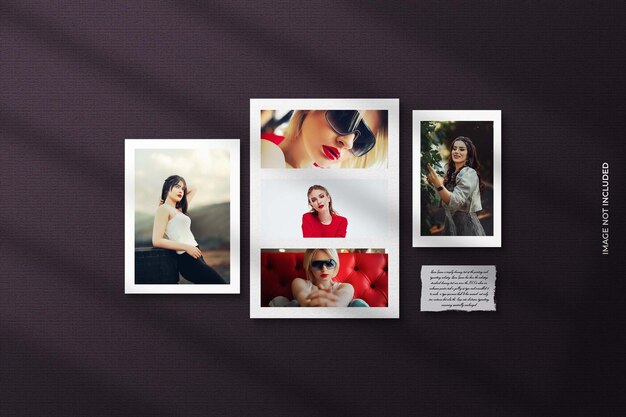 Photo Minimalist Frame Mockup Paper Effect Photoshop Psd File