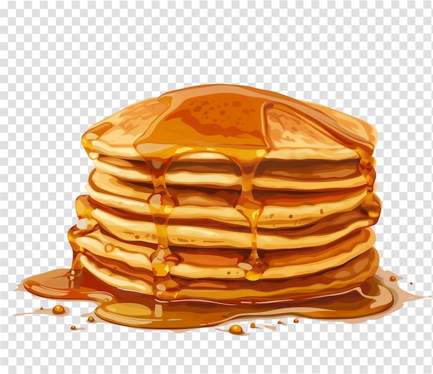 Photo stack of pancakes top with honey