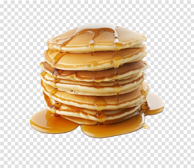 Photo stack of pancakes top with honey