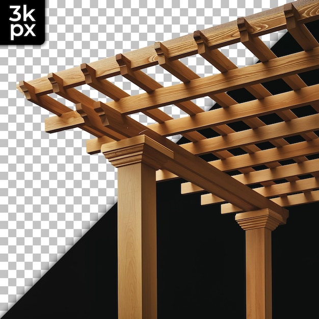 a photo of a wooden structure with a black background with a photo of a wooden structure