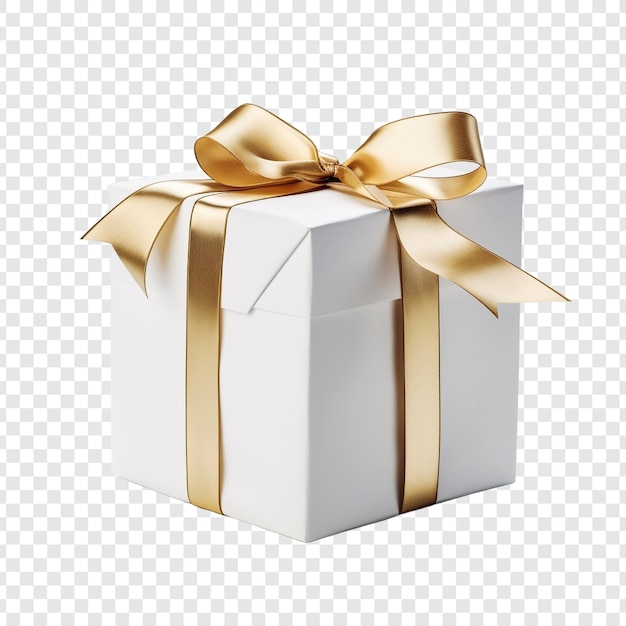 A photo of a wrapped gift isolated on transparent background