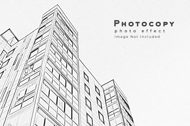 Photocopy photo effect template