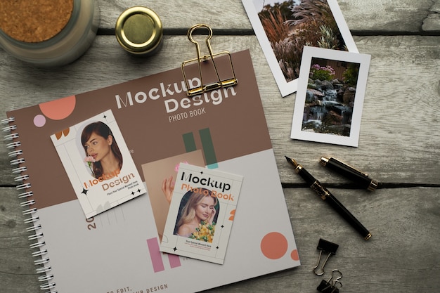 Photographic album mock-up design