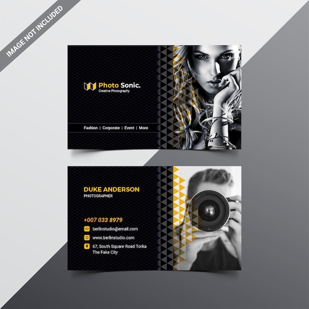 PSD photography business card