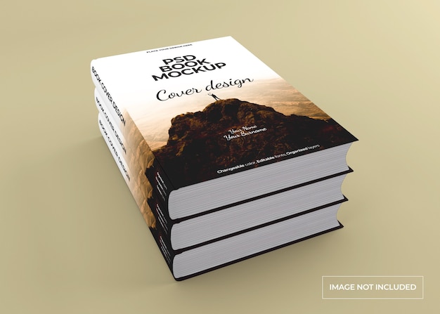 Photorealistic hardcover book mockup 