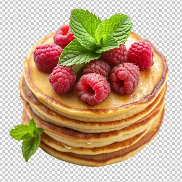 PSD photorealistic pancakes with raspberries