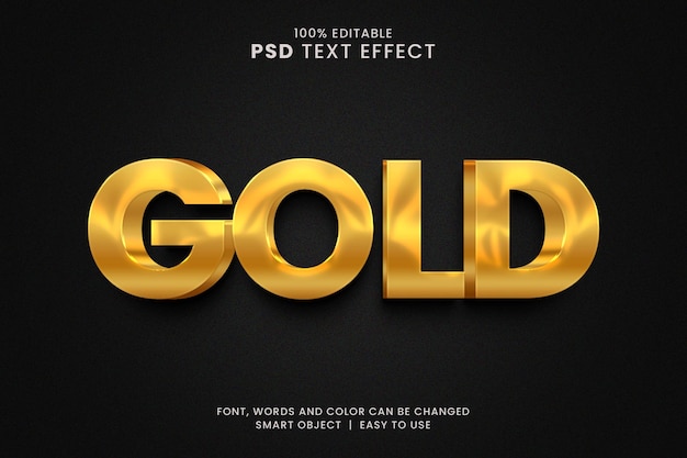 Photoshop gold text effect