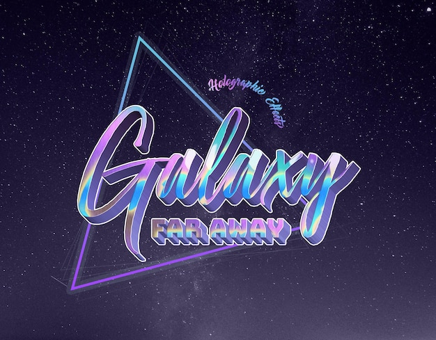 PSD photoshop text effect holographic text effectst