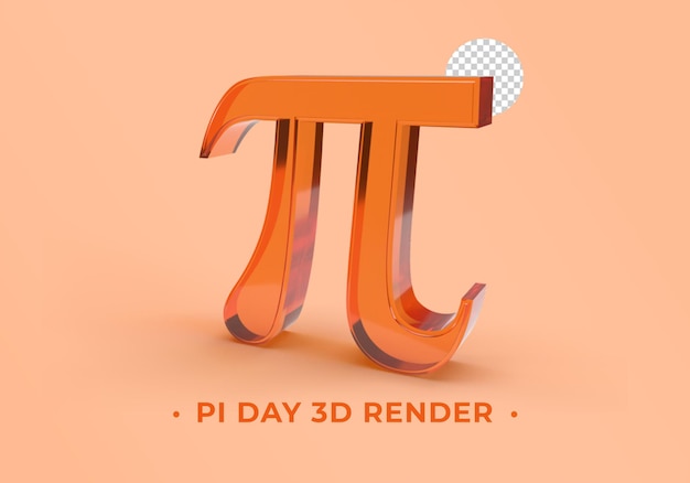 Pi Day 3d rendering