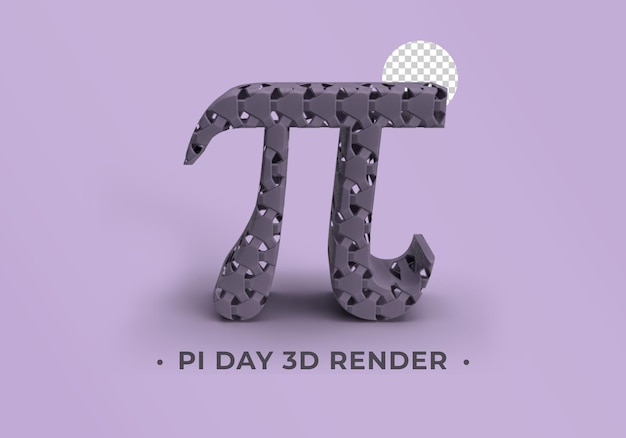 PSD pi day 3d rendering 
