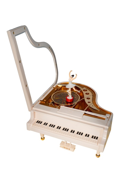 Piano music box isolated