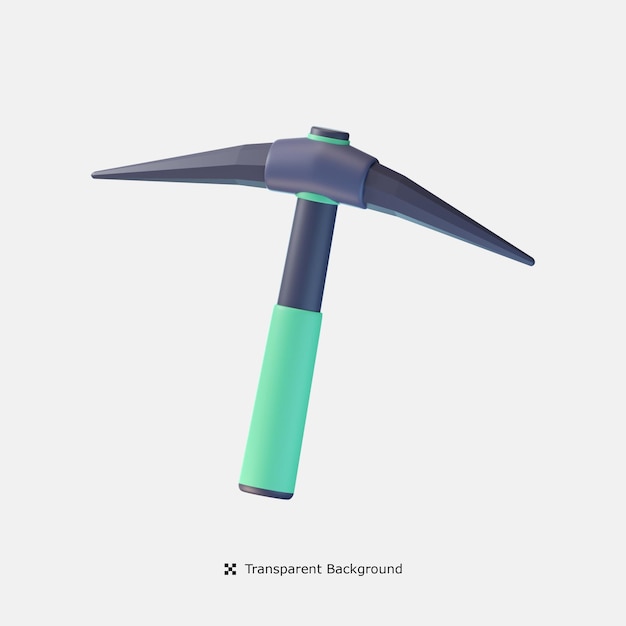 Pickaxe 3d icon illustration