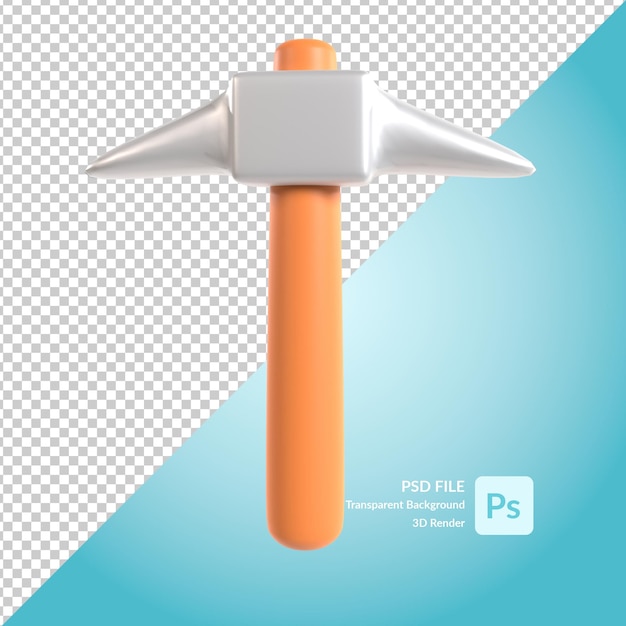 pickaxe 3d illustration rendering