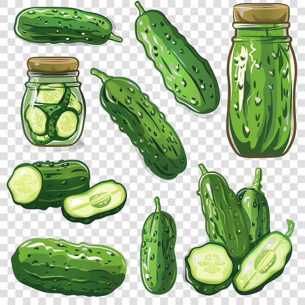 PSD pickles transparent background vector element