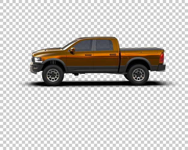 PSD pickup truck isolated on background 3d rendering illustration