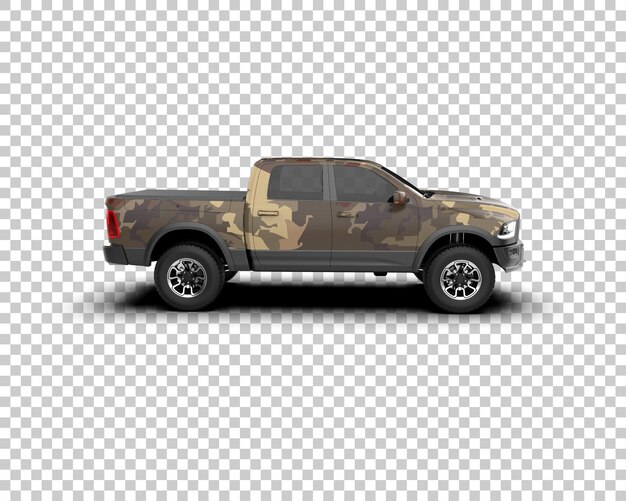 PSD pickup truck isolated on background 3d rendering illustration