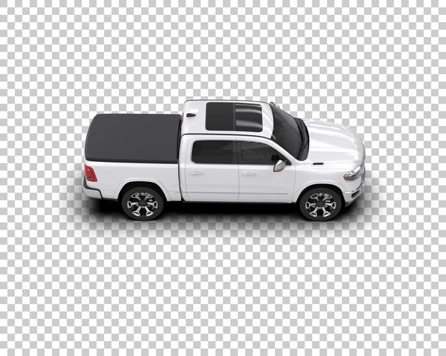 PSD pickup truck isolated on background 3d rendering illustration