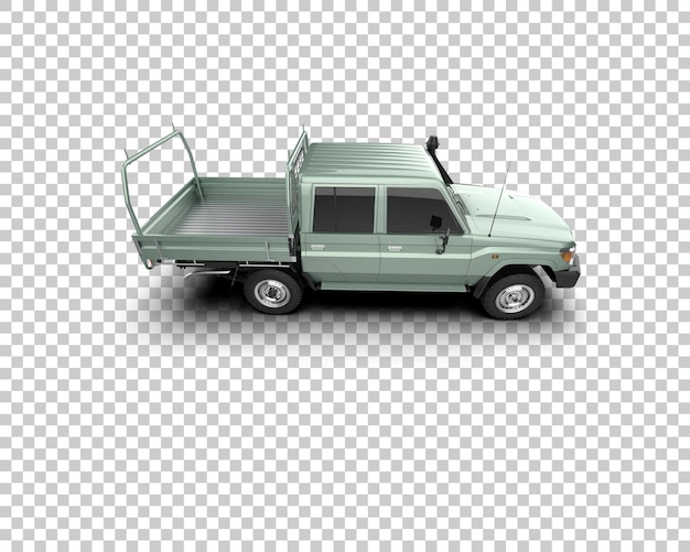 PSD pickup truck isolated on background 3d rendering illustration