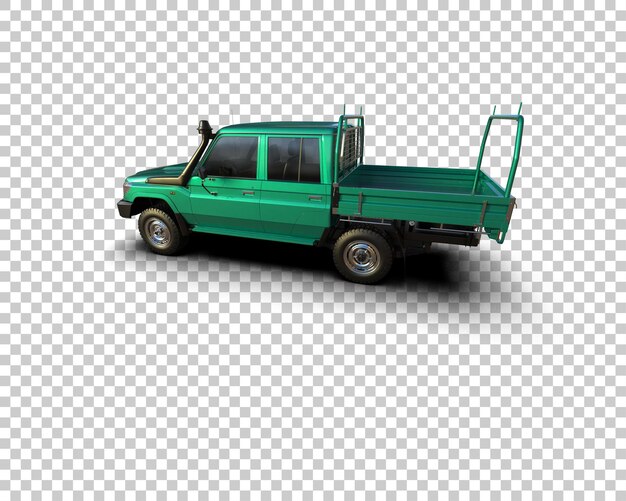 PSD pickup truck isolated on background 3d rendering illustration