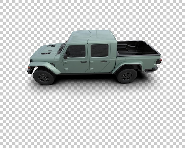 PSD pickup truck isolated on background 3d rendering illustration