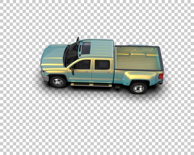 PSD pickup truck isolated on background 3d rendering illustration