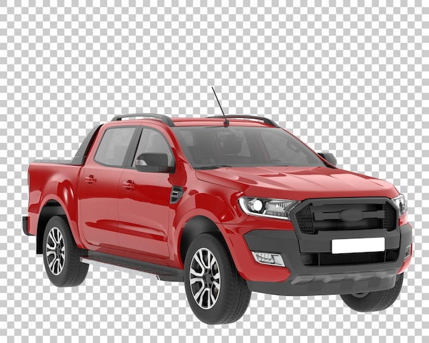 Pickup truck on transparent background 3d rendering illustration