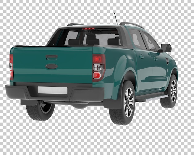 Pickup truck on transparent background 3d rendering illustration