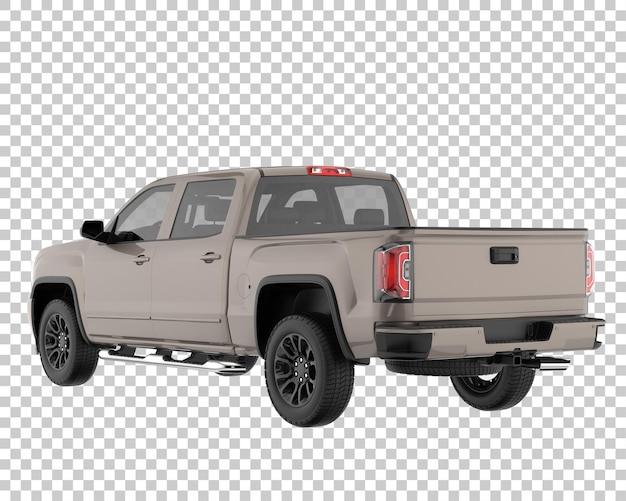 Pickup truck on transparent background. 3d rendering - illustration