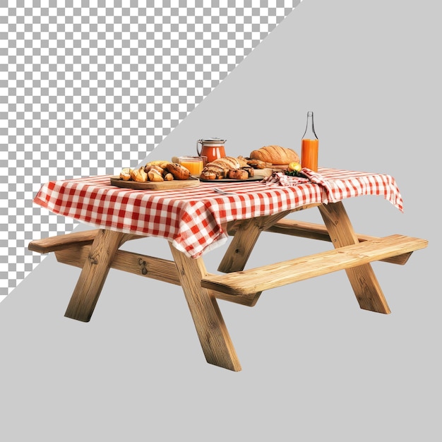 Picnic table on Transparent background