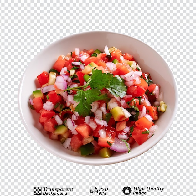 Pico de gallo isolated on transparent background