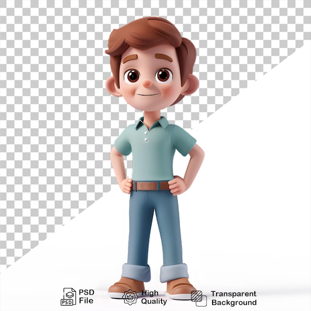 a picture of a 3d boy isolated on transparent background