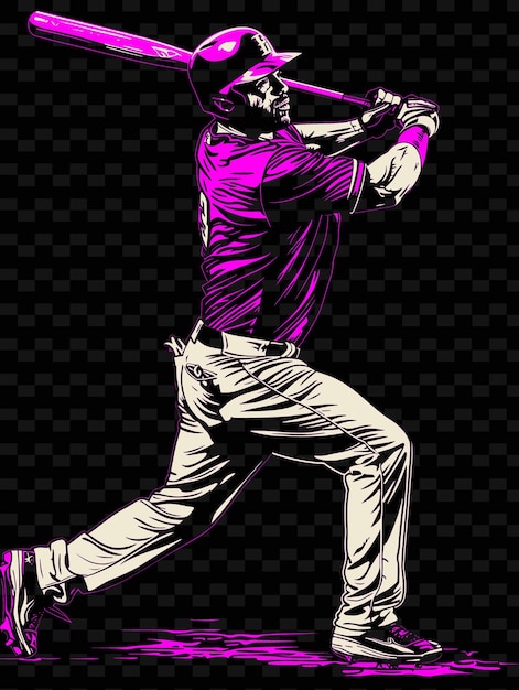 a picture of a baseball player with a purple shirt that says  the name of the baseball player