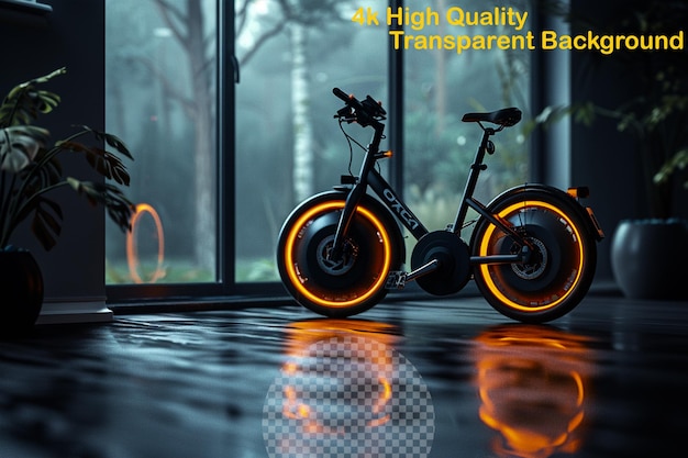 PSD a picture of a bike with the words high quality leather barbeque brand