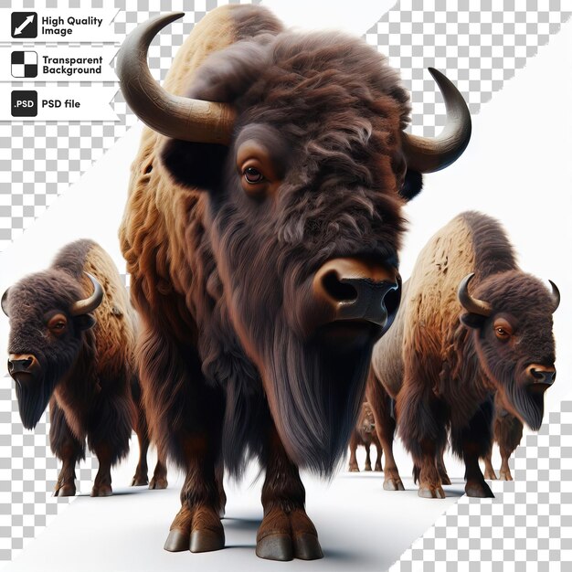 PSD a picture of bison with the word  buffalo  on it