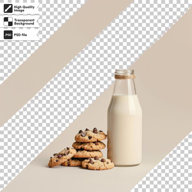 a picture of a bottle of milk and cookies with a picture of a bottle of milk and a croissant