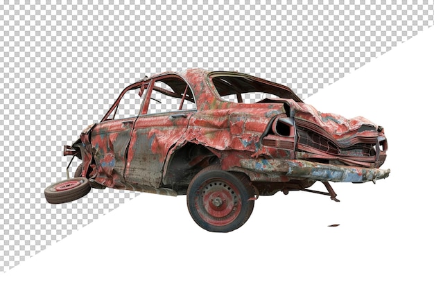 a picture of a burnt out car with the word  the word  on it