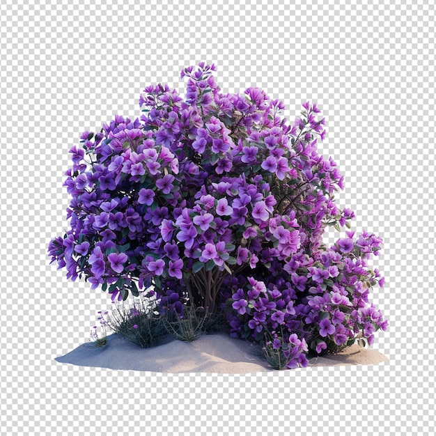 PSD a picture of a bush with purple flowers