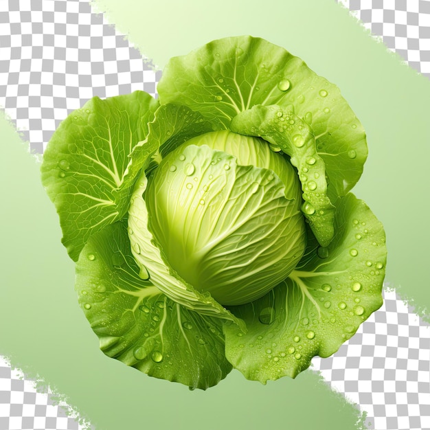 a picture of a cabbage with water drops on it.