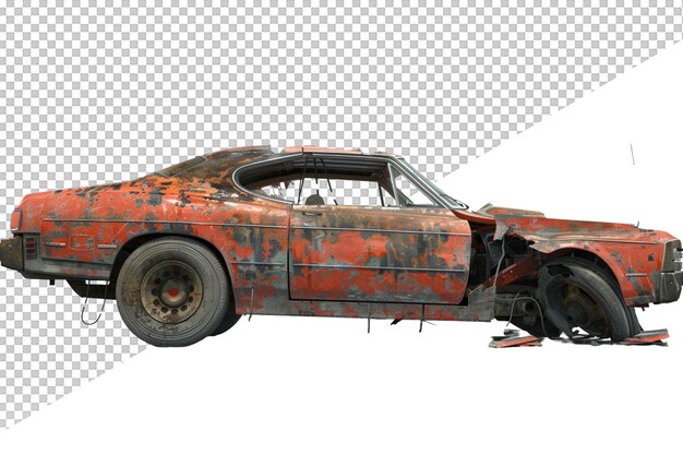 PSD a picture of a car with the word rust on it