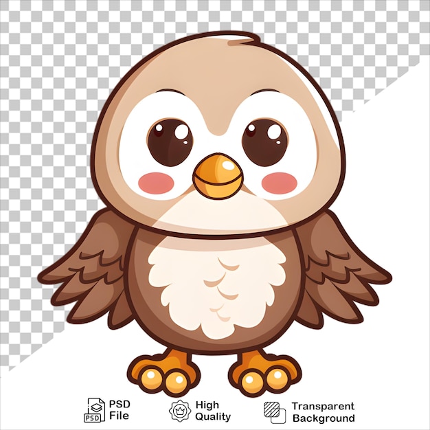 a picture of a cartoon owl with a yellow beak and a brown beak