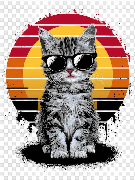 a picture of a cat with sunglasses and a picture of a cat with sunglasses on it