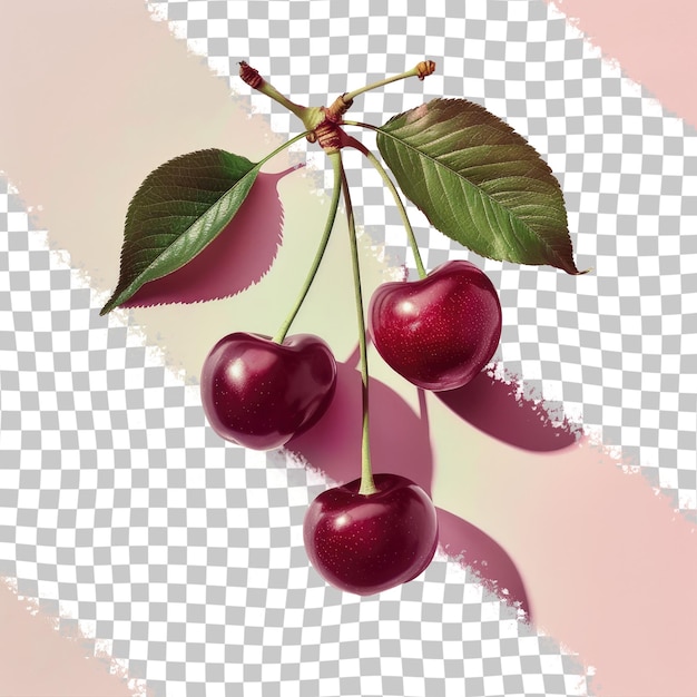 a picture of cherries with a pink background and a picture of a cherry