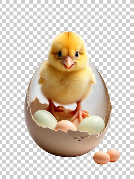 PSD a picture of a chicken inside an egg with a picture of a chicken inside