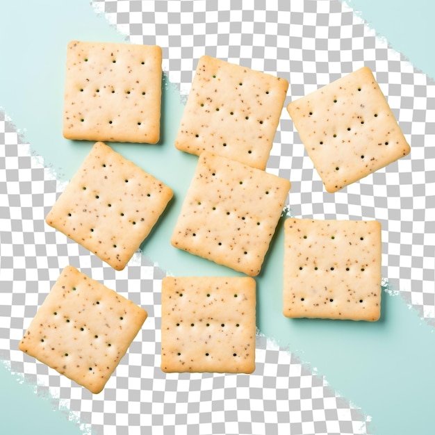 PSD a picture of crackers that are on a checkered surface