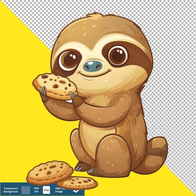 PSD a picture of a cute beaver with a cookie in it