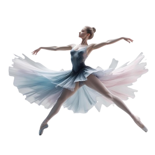 PSD a picture of a dancer with a blue tutu