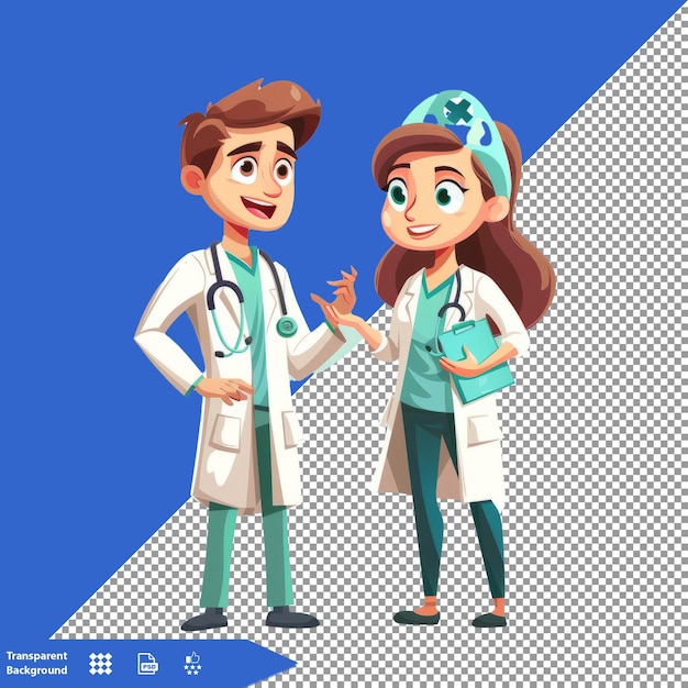 a picture of a doctor and a woman with a stethoscope on their chest