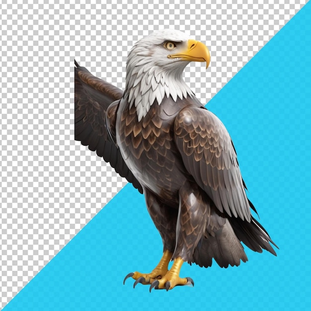 a picture of an eagle with a blue background